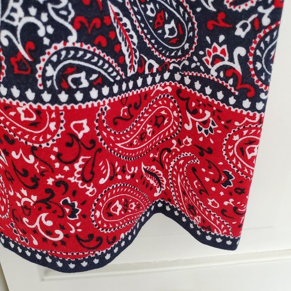 Talbots Paisley Bandana Print Sleeveless Dress Size 4 - Picture 3 of 7